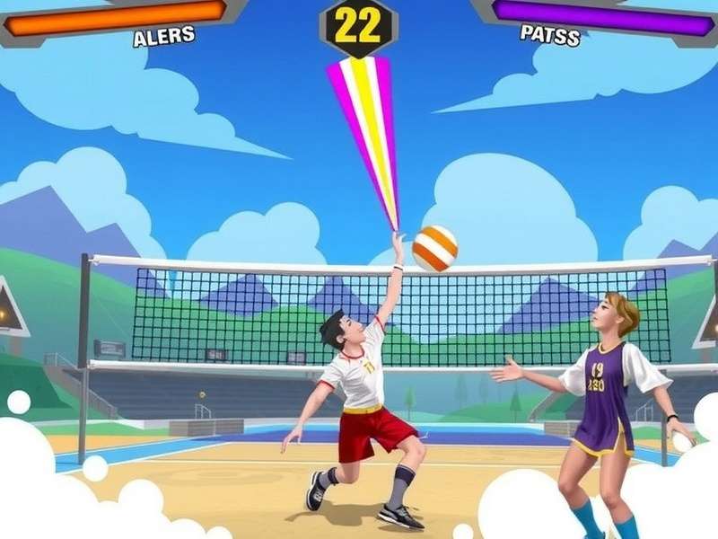 Vibrant Volley Wizard Game Screenshot